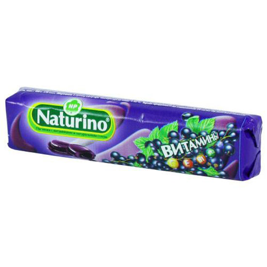 Натуріно (Naturino) пастилки з вітамінами та натуральним соком 33.5г зі смаком чорної смородини